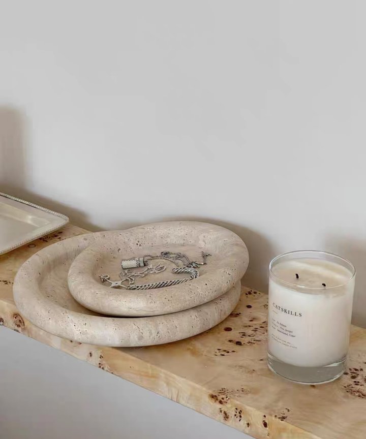 Islaine Travertine Tray
