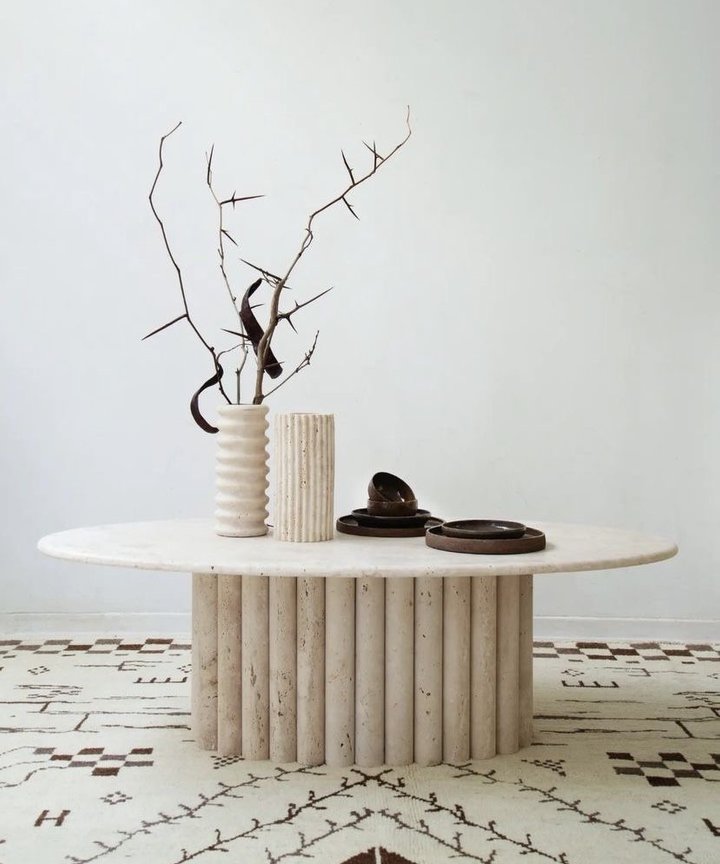 Cade Travertine Coffee Table Cade Travertine Coffee Table