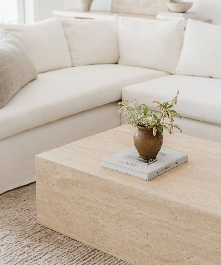 Celine Travertine Coffee Table Celine Travertine Coffee Table