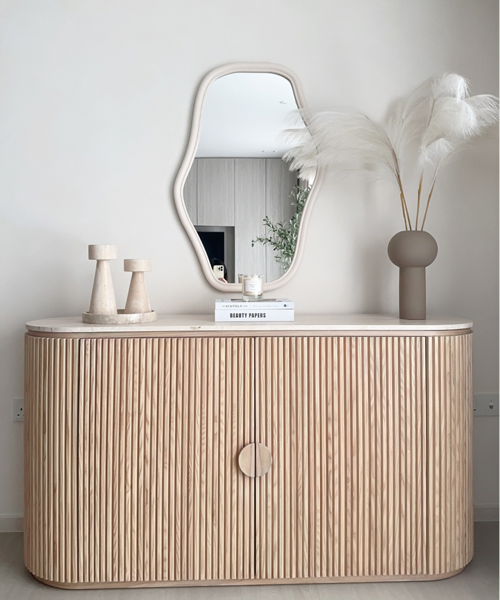 Falisse Travertine Fluted Sideboard Falisse Travertine Fluted Sideboard