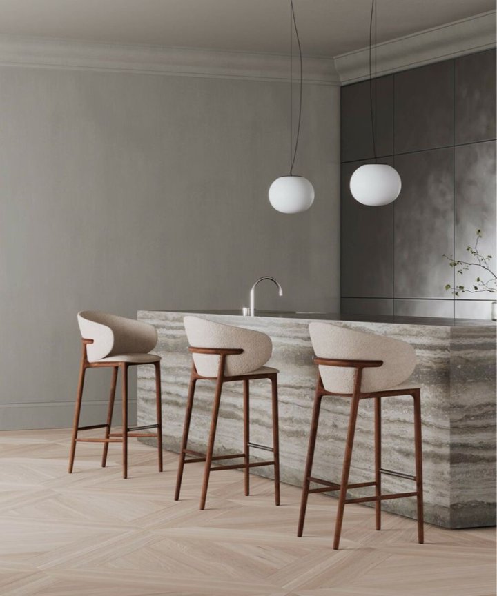 June Island Bar Chair - Solid Wood June Island Bar Chair - Solid Wood
