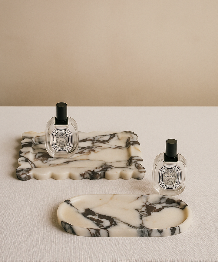 Gianna Scalloped Tray - Calacatta Viola