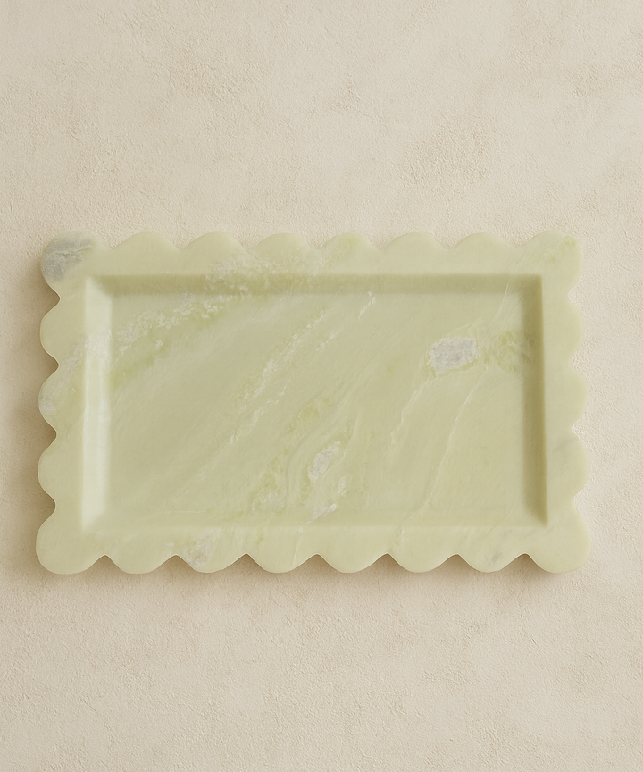 Genesis Scalloped Tray - Fendi Green