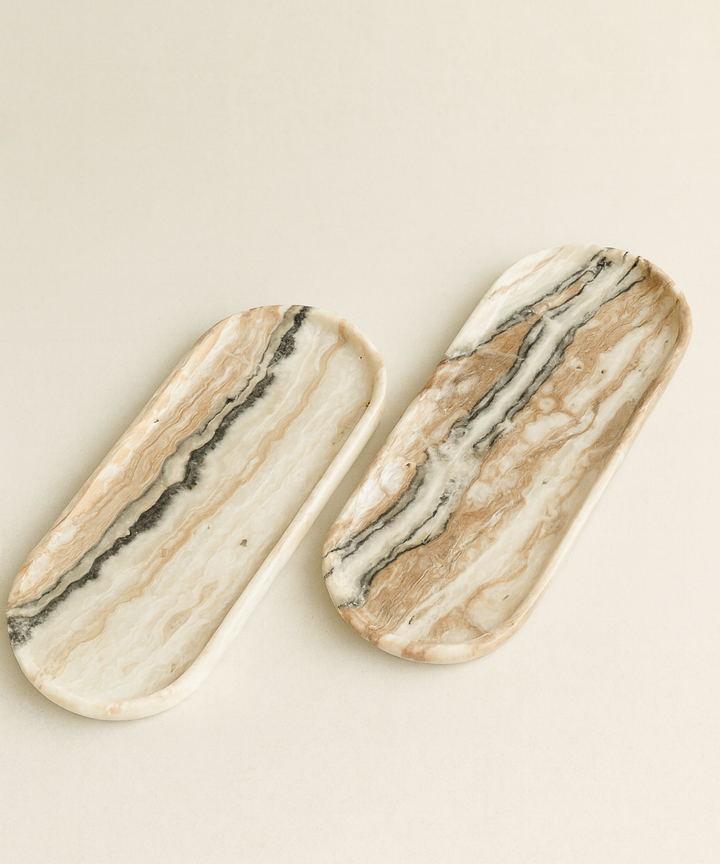 Gisandre Tray - Travertine Onyx