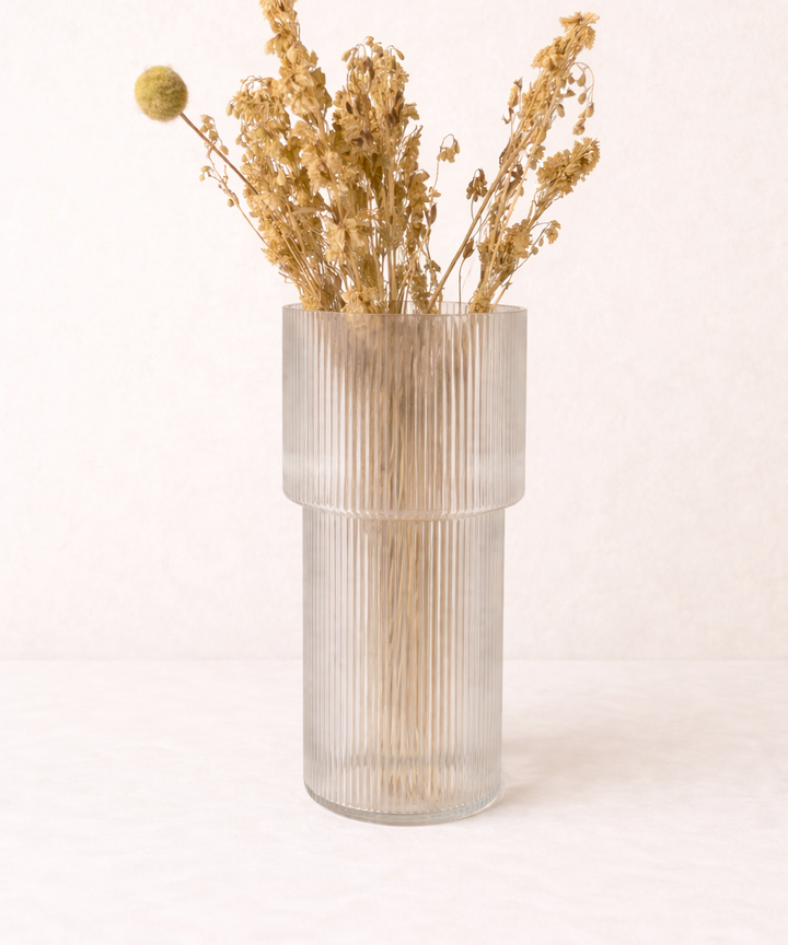 Jolie Fluted Glass Vase