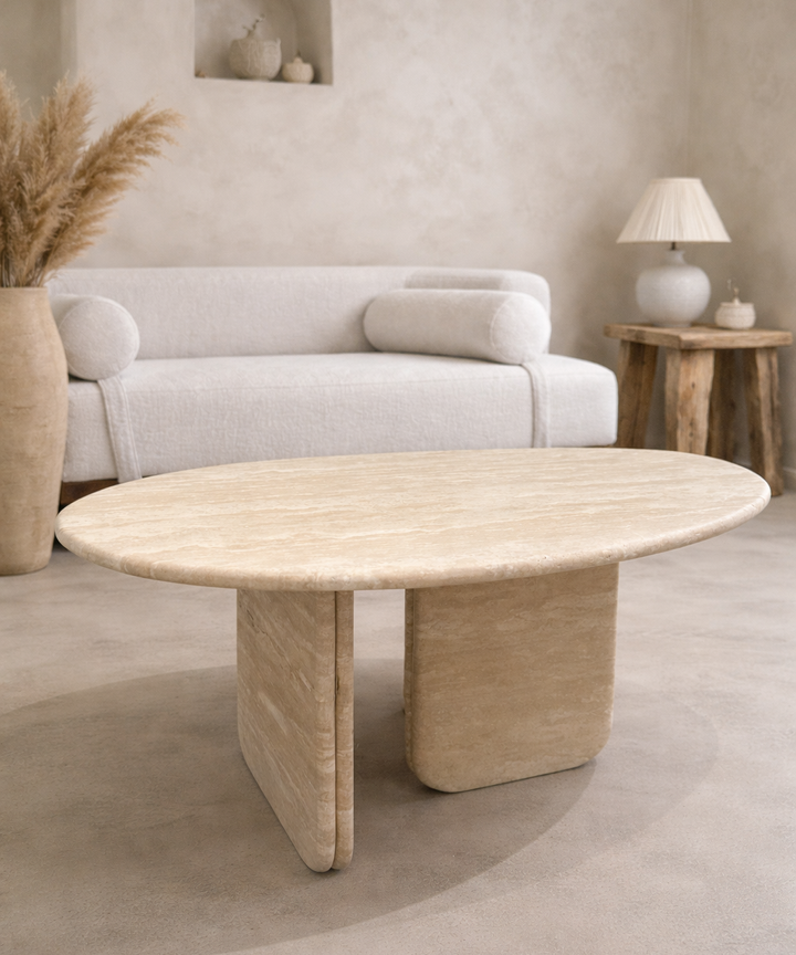 Pavelle Travertine Table - Beige