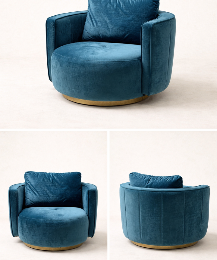 Thaddea Lounge Chair - Velvet