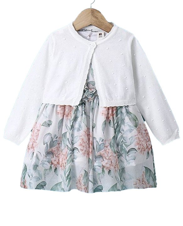 Toffyhouse Teatime with mommy Cotton floral dress with shrug