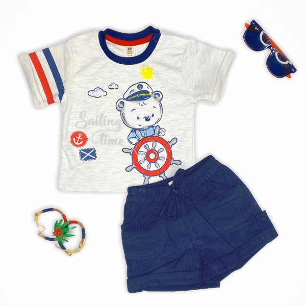 Beary Cute Captain Shorts & T-shirt Set
