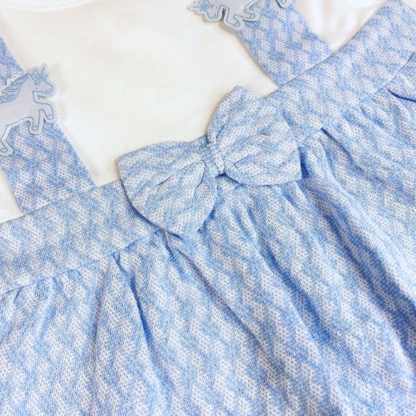 Light Blue Overall Dress