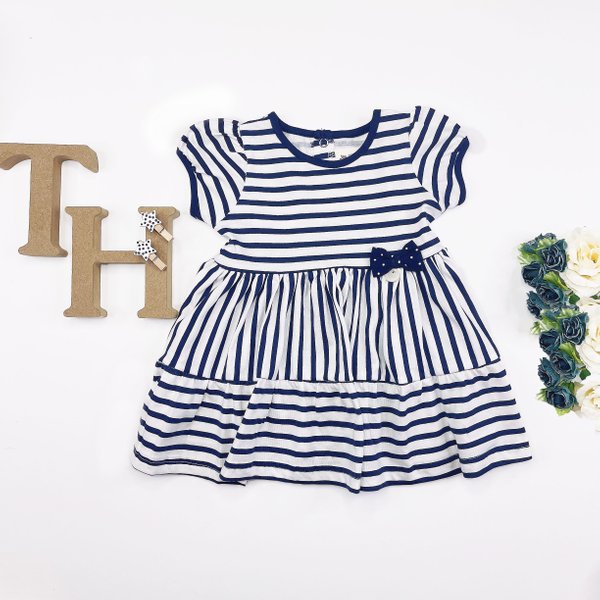 Summer Cruisin Striped Dress in Blue