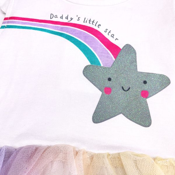 Daddy's Little Star Dress with Hairband 