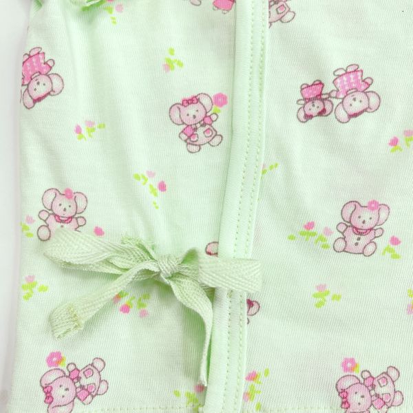 Newborn & Baby front open soft cotton Set Green