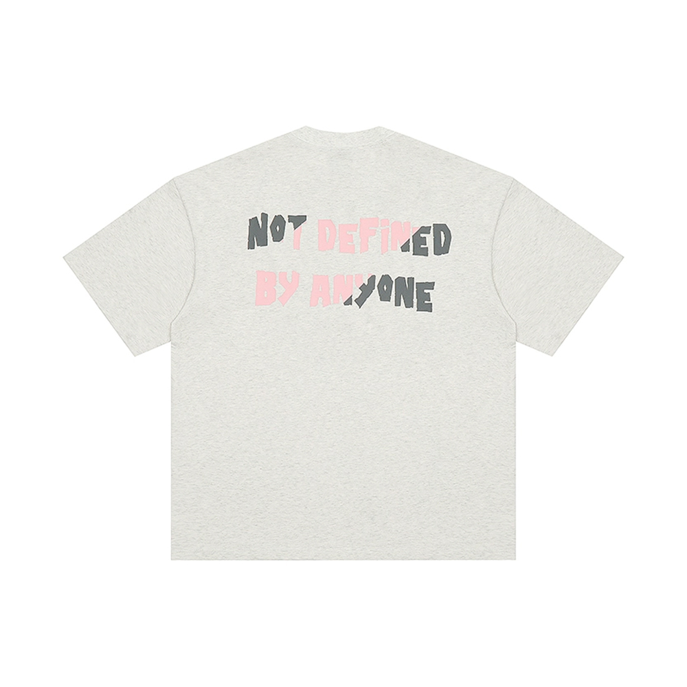 Achock Slogan Contrast Tee - Grey
