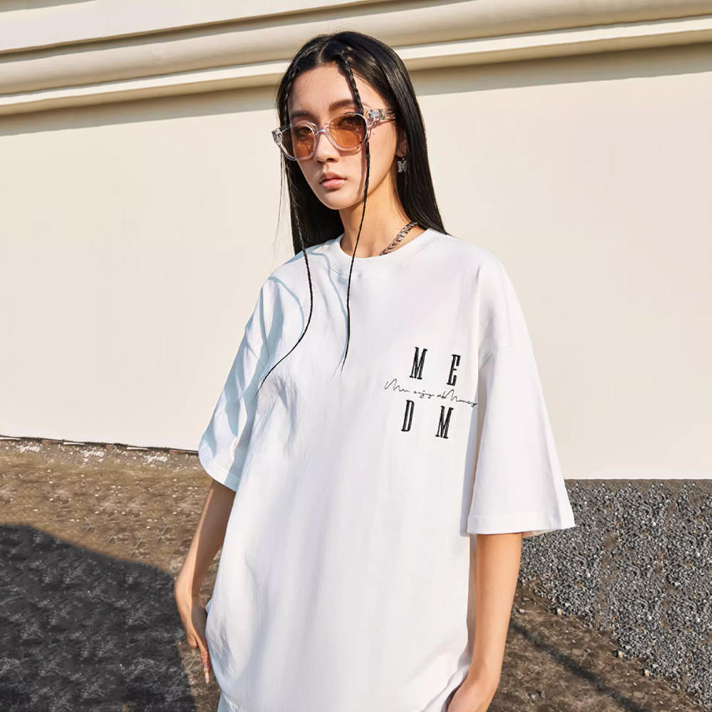 MEDM Basic Emb Logo Tee - White