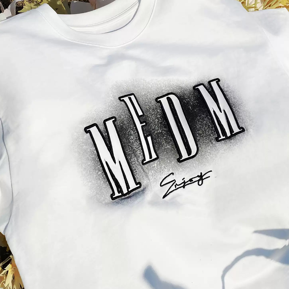 MEDM Neon Emb Tee - White