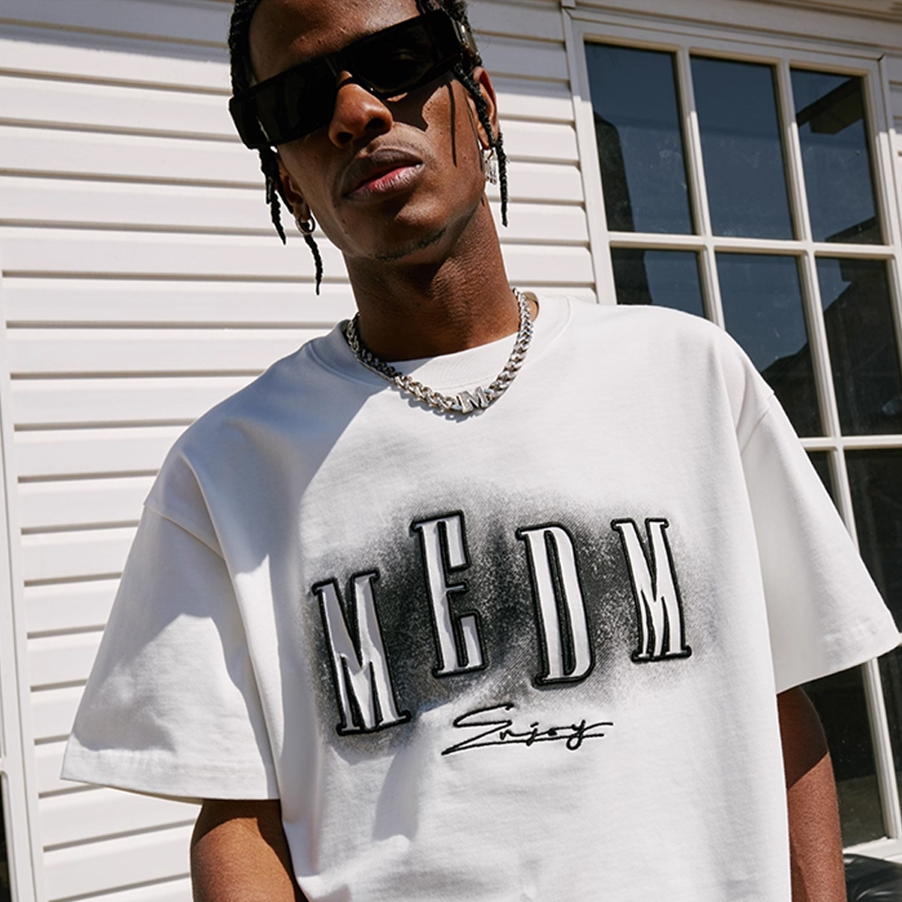 MEDM Neon Emb Tee - White