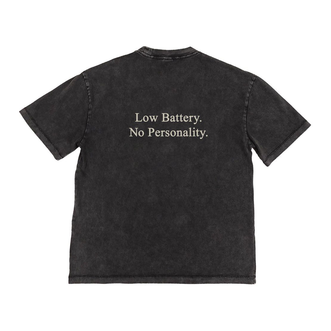 WellBred Club “Low Battery” Wsh Tee - Black
