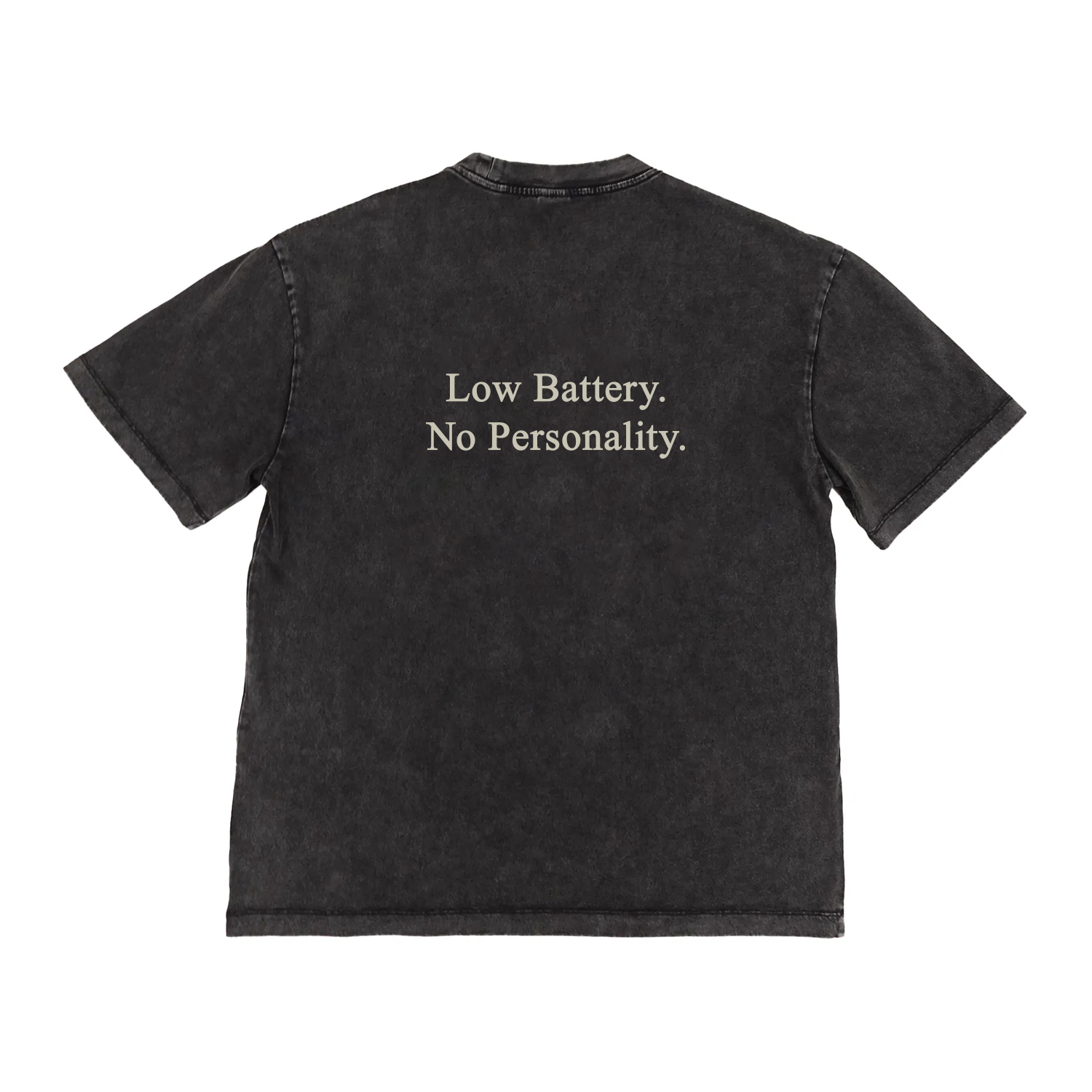 WellBred Club “Low Battery” Wsh Tee - Black