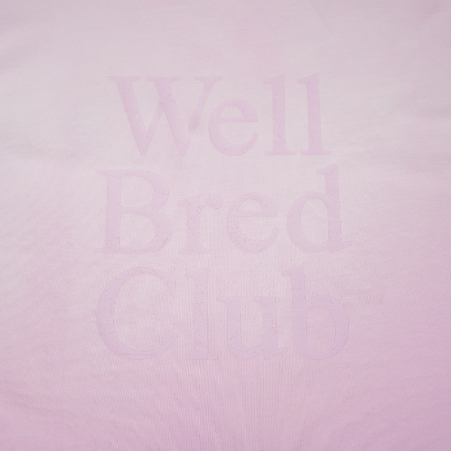 Wellbred Club "Font" Distressed Wsh Tee - Pink