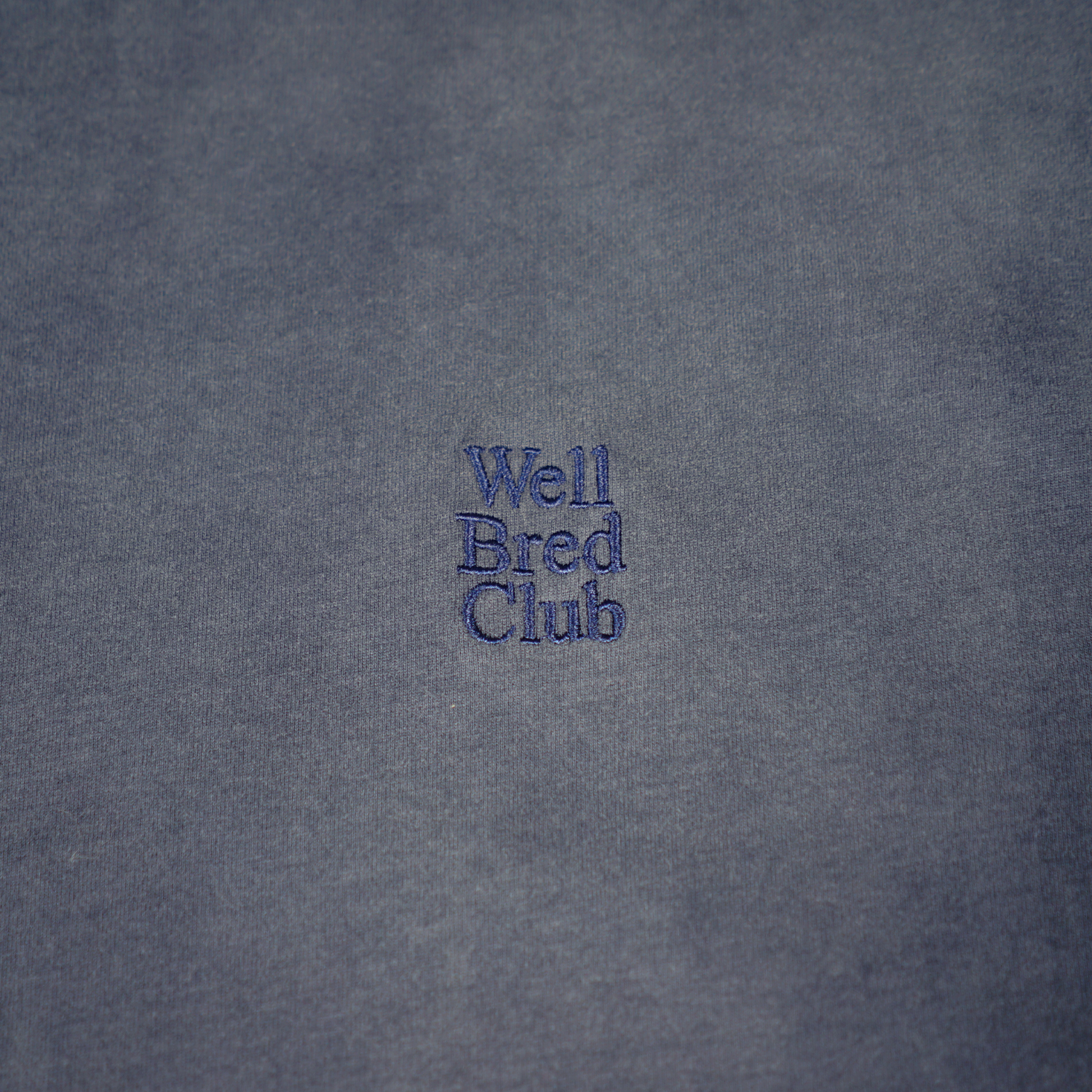 Wellbred Club "Font" Distressed Wsh Tee - Navy