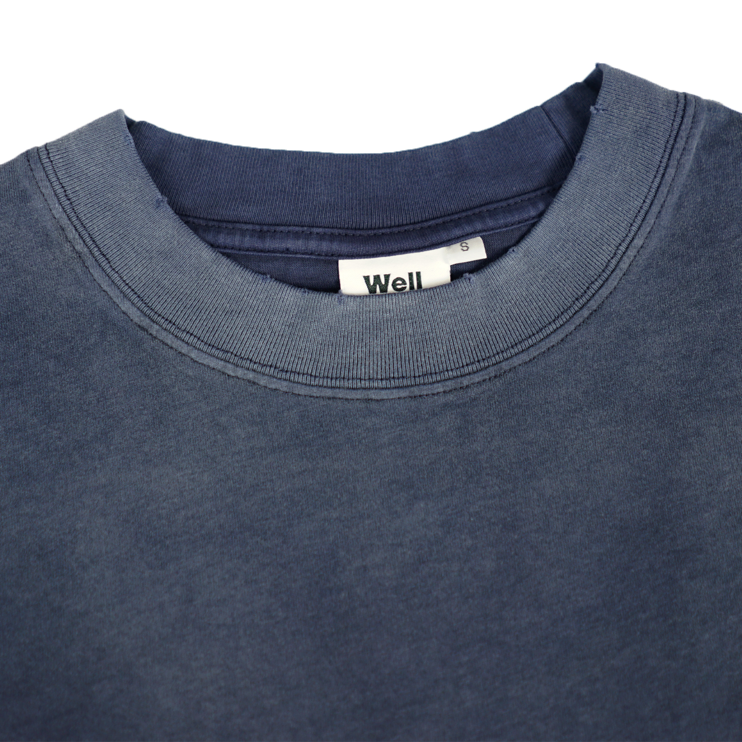 Wellbred Club "Font" Distressed Wsh Tee - Navy