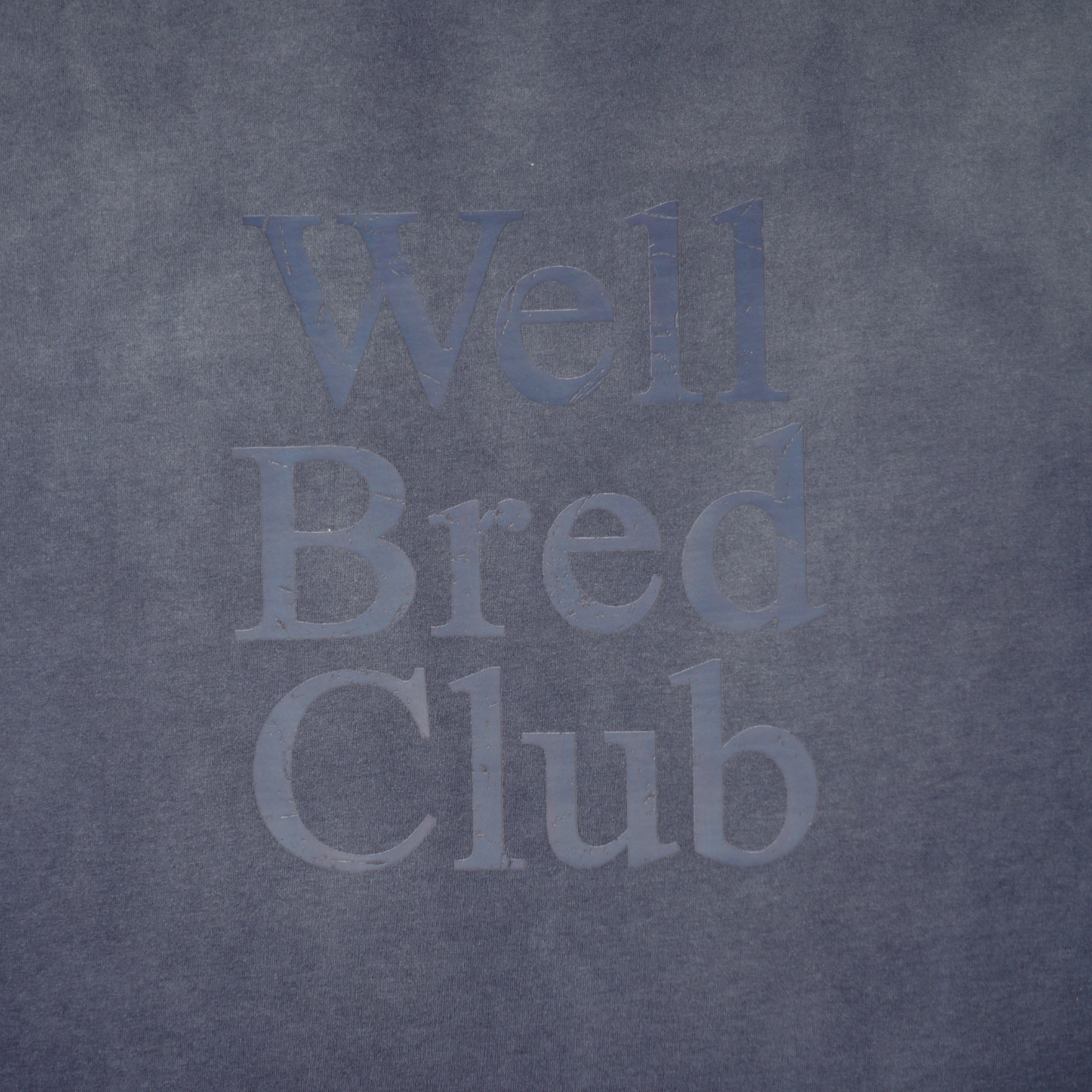 Wellbred Club "Font" Distressed Wsh Tee - Navy