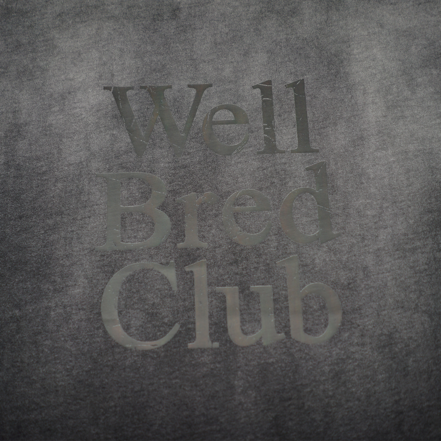Wellbred Club "Font" Distressed Wsh Tee - Black