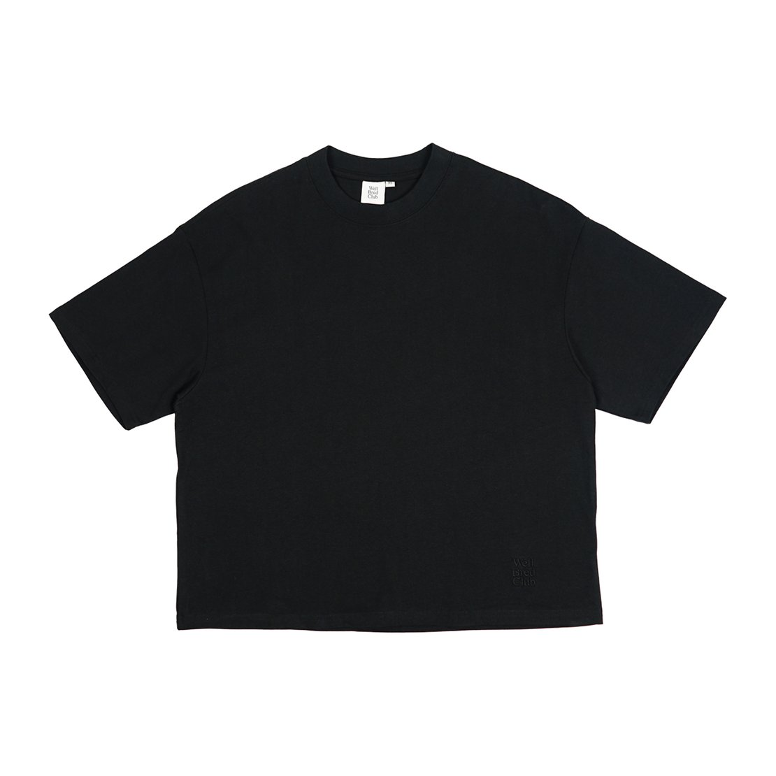 Wellbred Club Boxy Cropped Tee - Black Wellbred Club Boxy Cropped Tee - Black