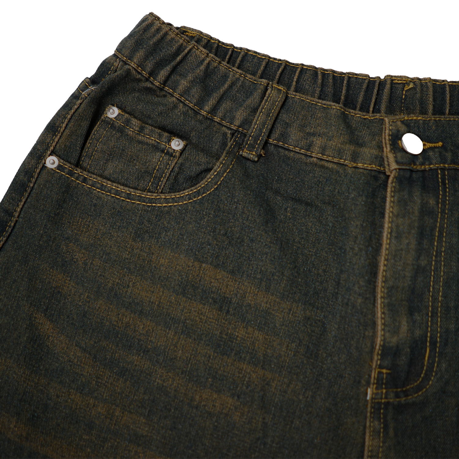 Wellbred Club Washed Jorts - Blue Denim