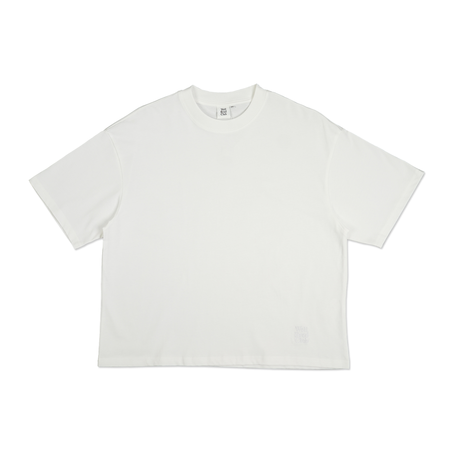 Wellbred Club Boxy Cropped Tee - White Wellbred Club Boxy Cropped Tee - White