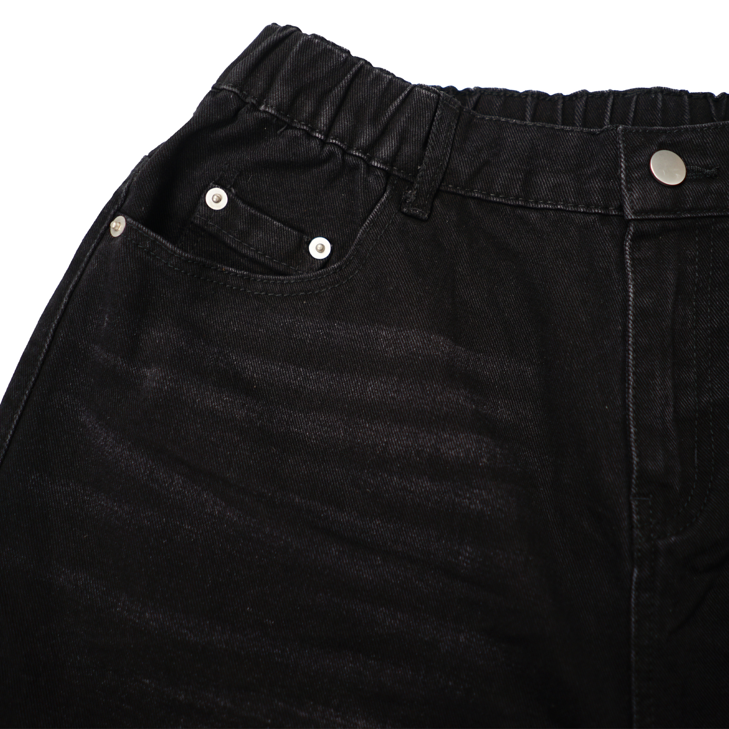 Wellbred Club Washed Jorts - Black Denim