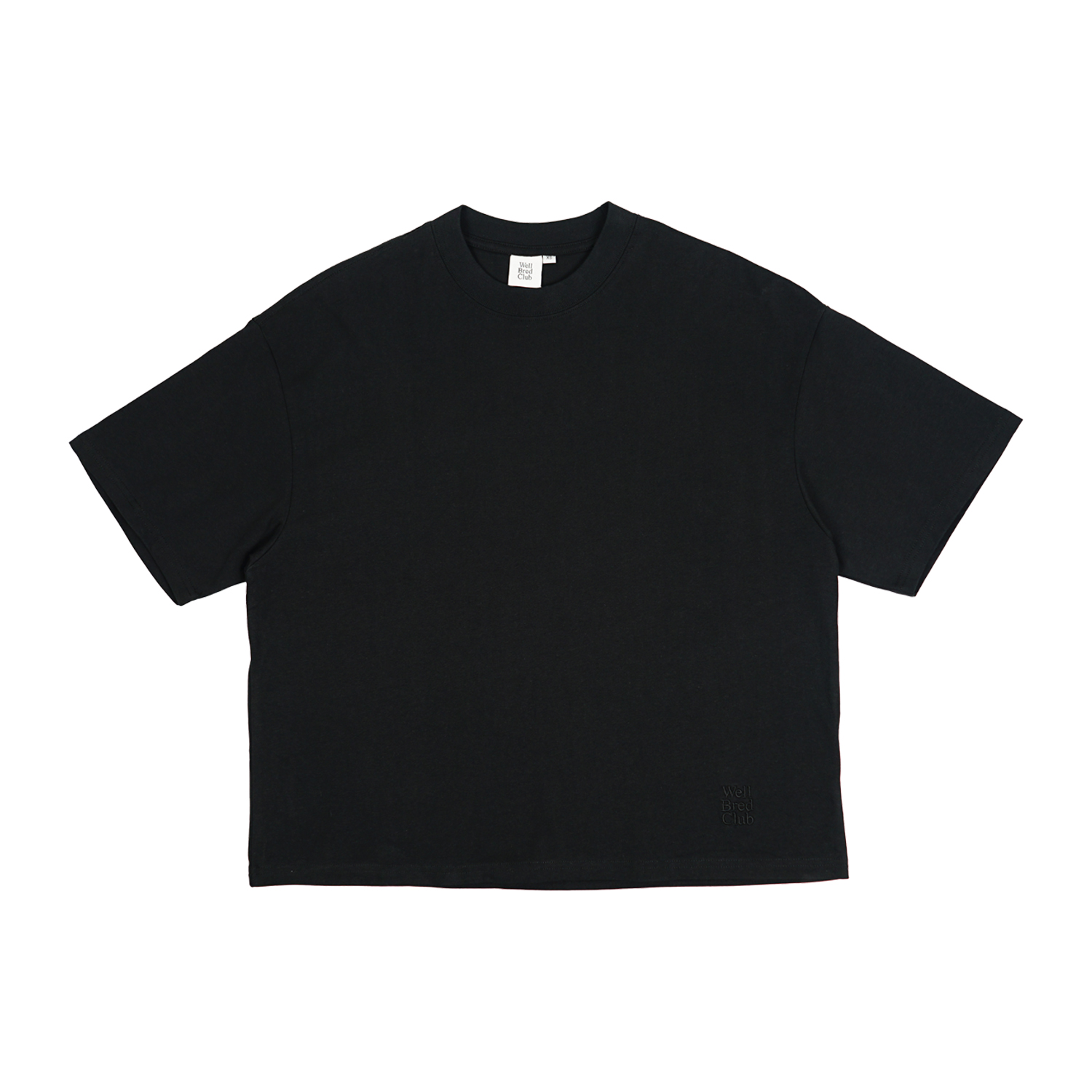 Wellbred Club Boxy Cropped Tee - Black Wellbred Club Boxy Cropped Tee - Black