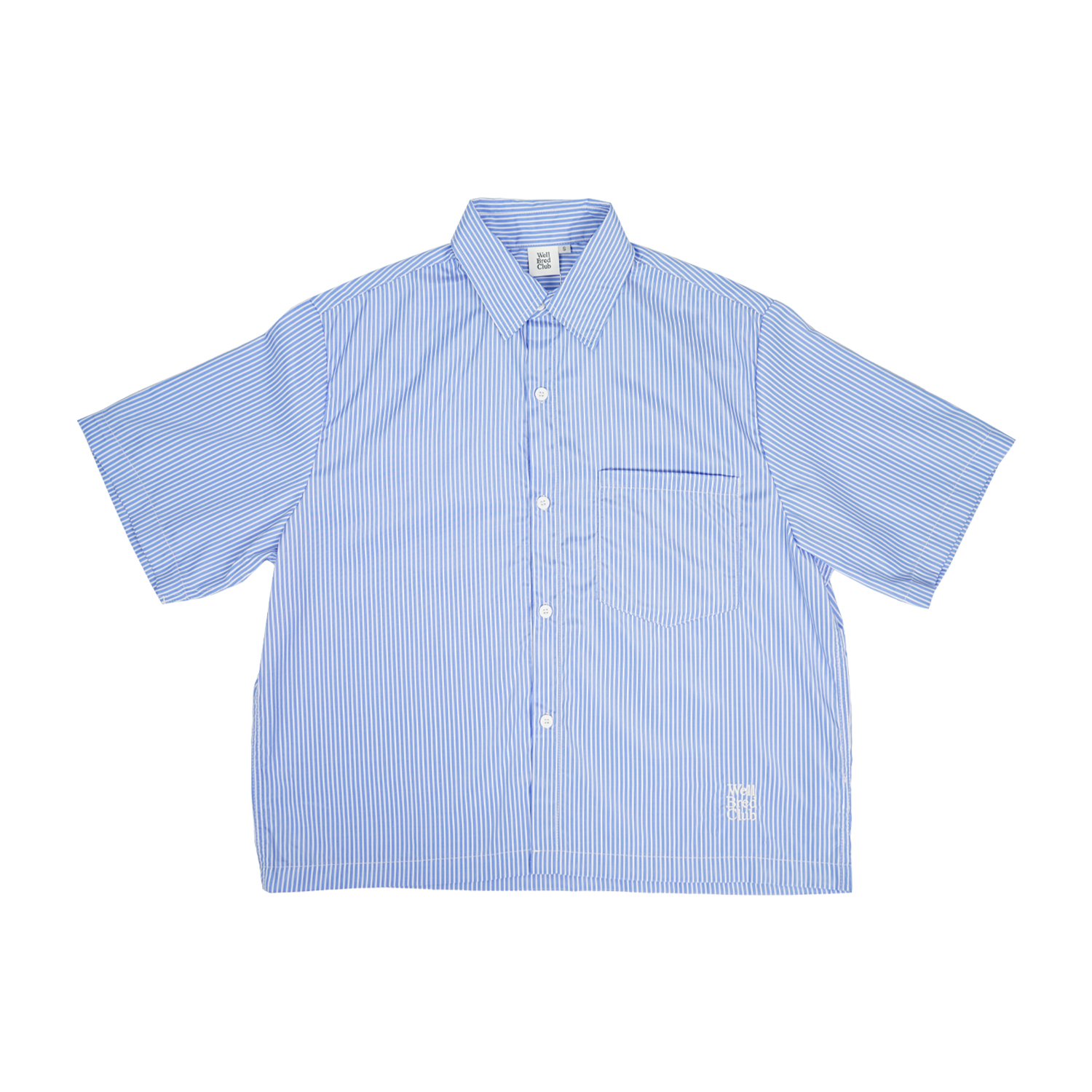 Wellbred Club Boxy Cropped Shirt - Blue Wellbred Club Boxy Cropped Shirt - Blue
