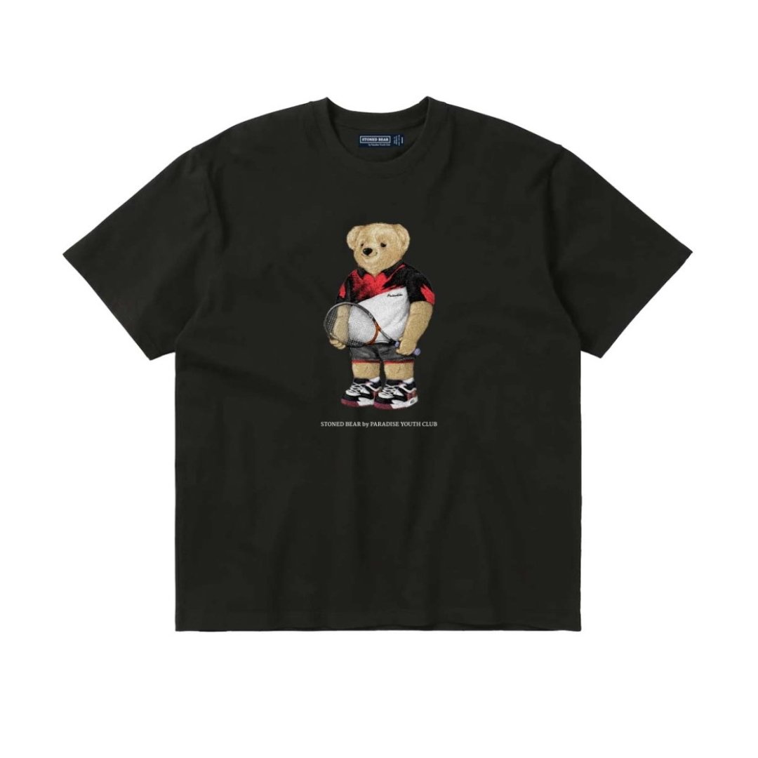 PYC Stoned Bear Tennis Player Tee - Black