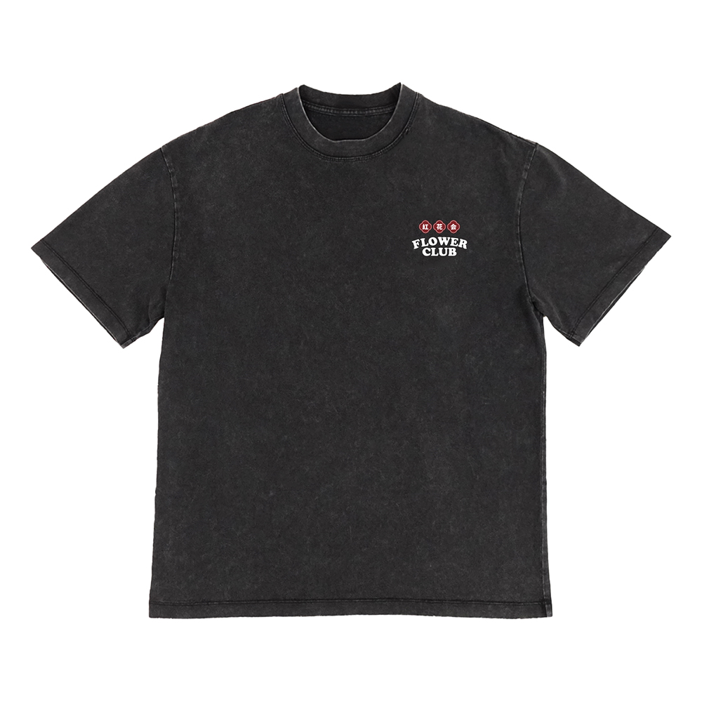 Happynauts The Flower Club Tee - Washed Black