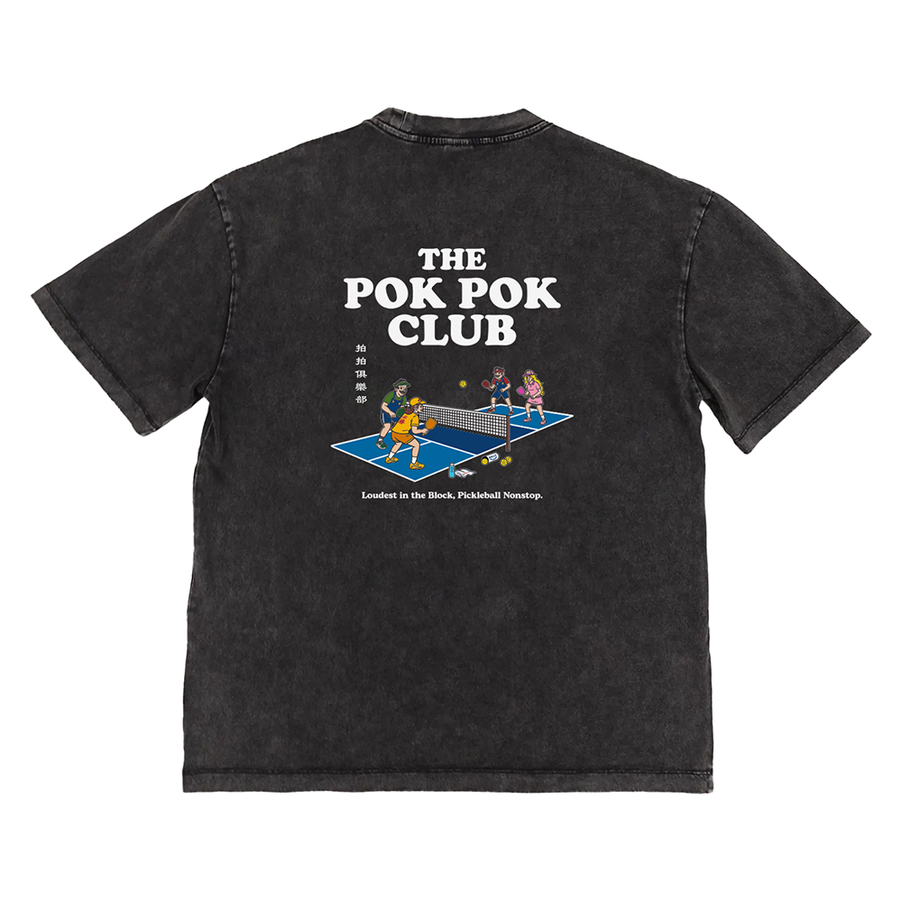 Happynauts The Pok Pok Club Tee - Washed Black