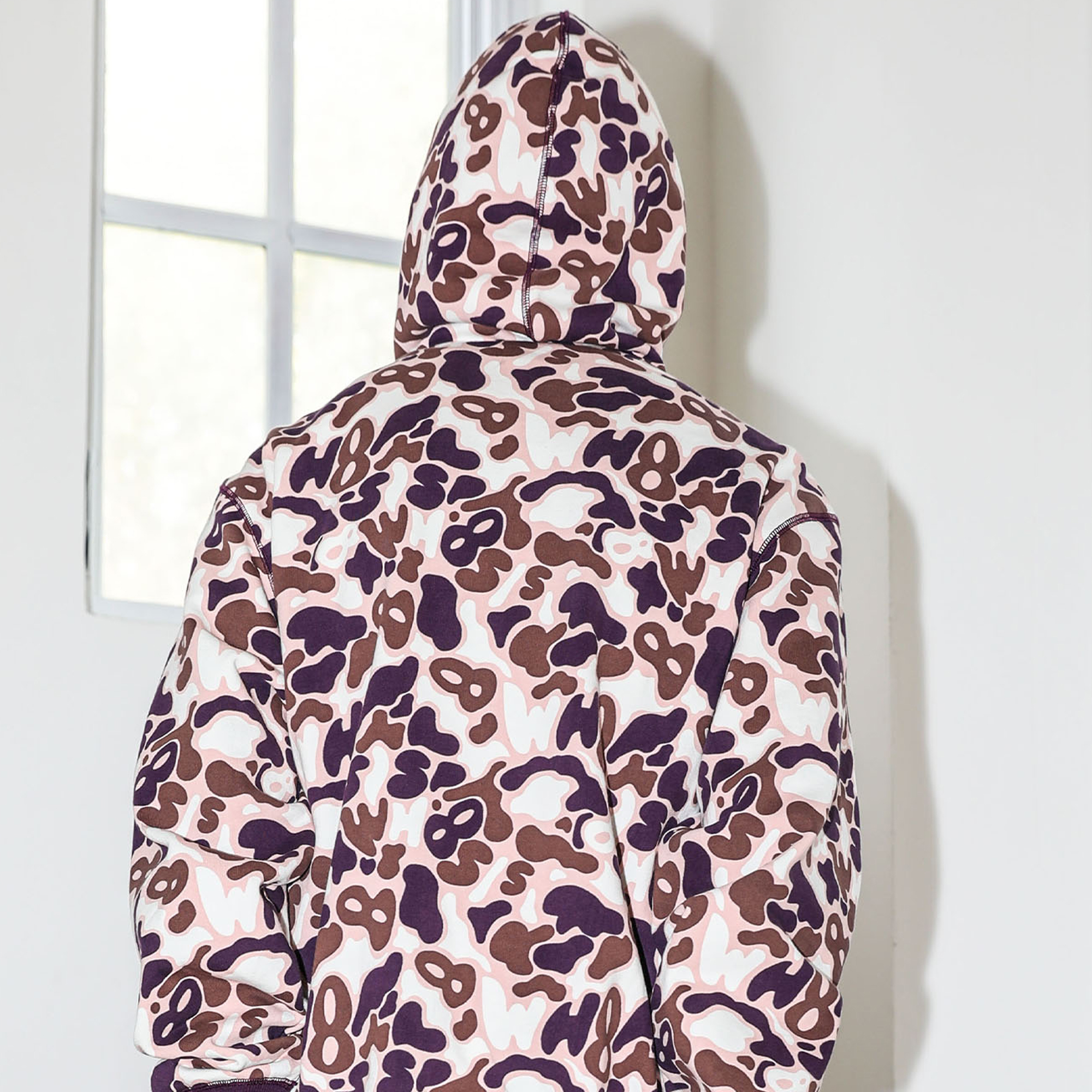 Whoosis 8 Logo Aop zip hoodie