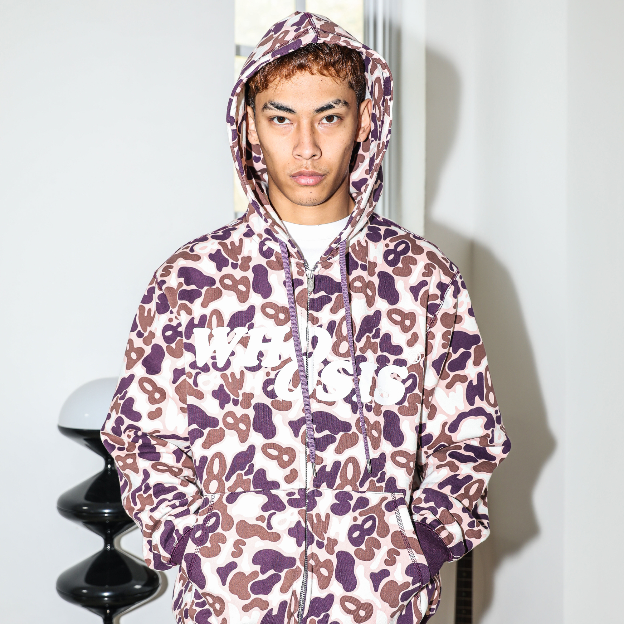 Whoosis 8 Logo Aop zip hoodie