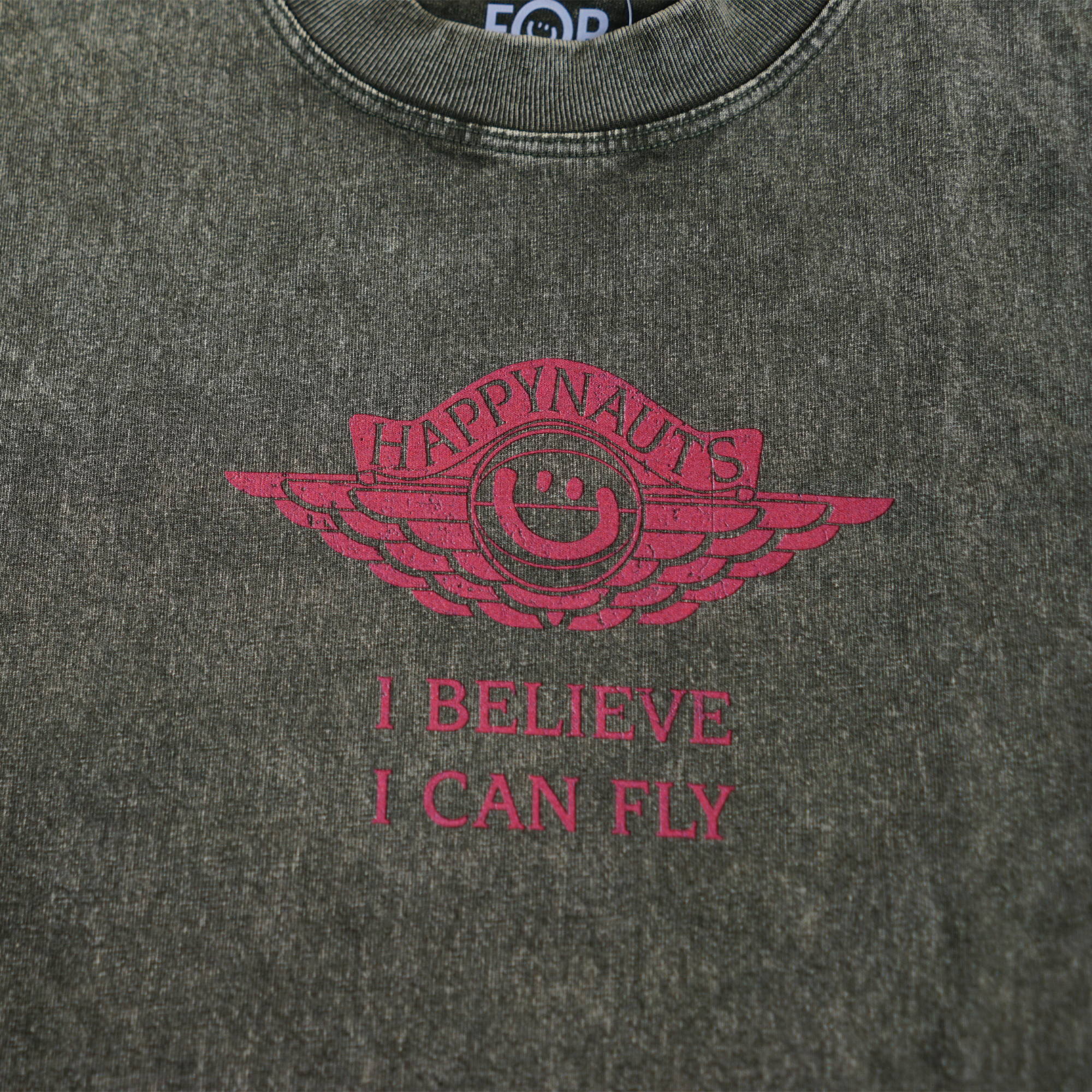 Happynauts Kids Wing Washed Tee - Green