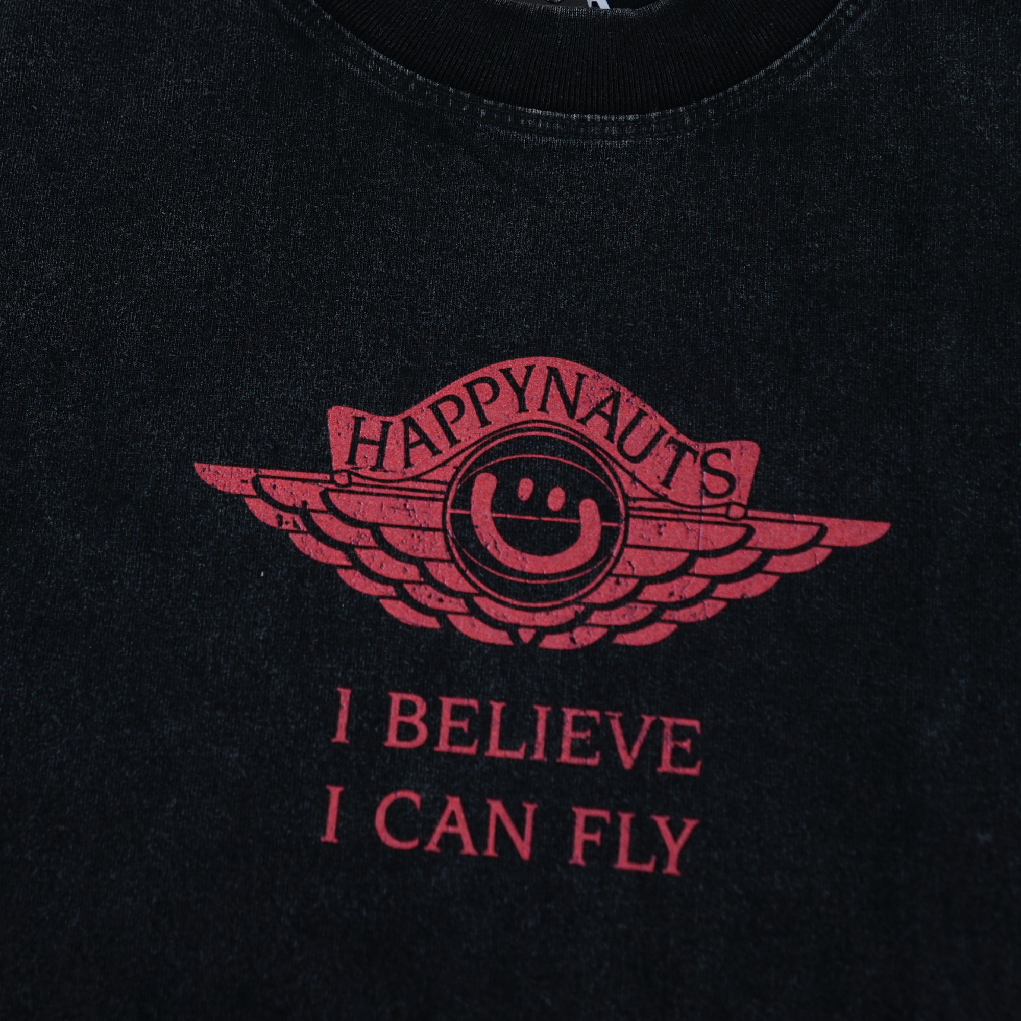 Happynauts Kids Wing Washed Tee - Black