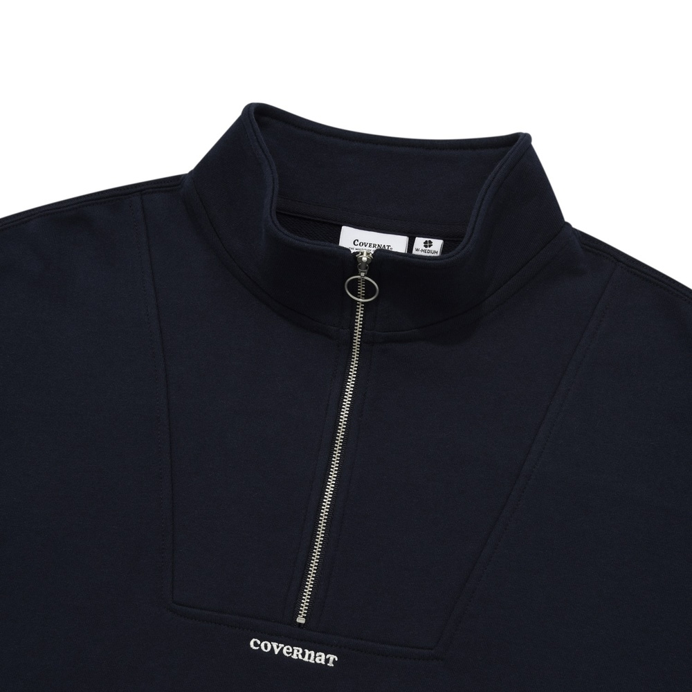 Covernat Wm Halfzip-up String Crew - Navy
