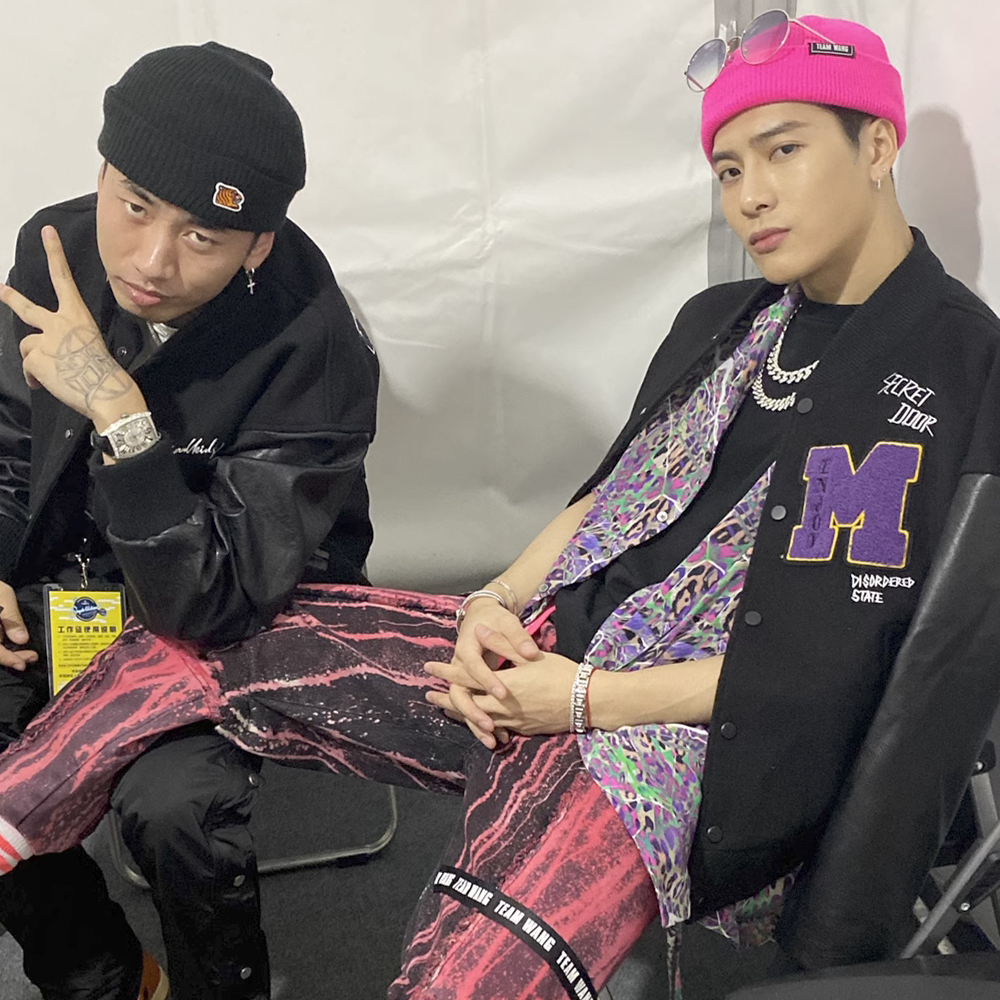 MEDM Labeled Baseball Jacket - Black