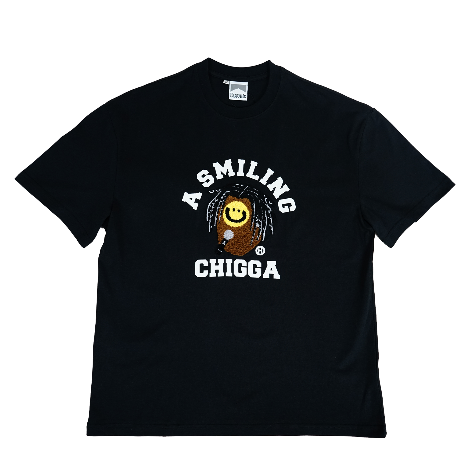 Happynauts Smiling Chigga Emb Tee - Black