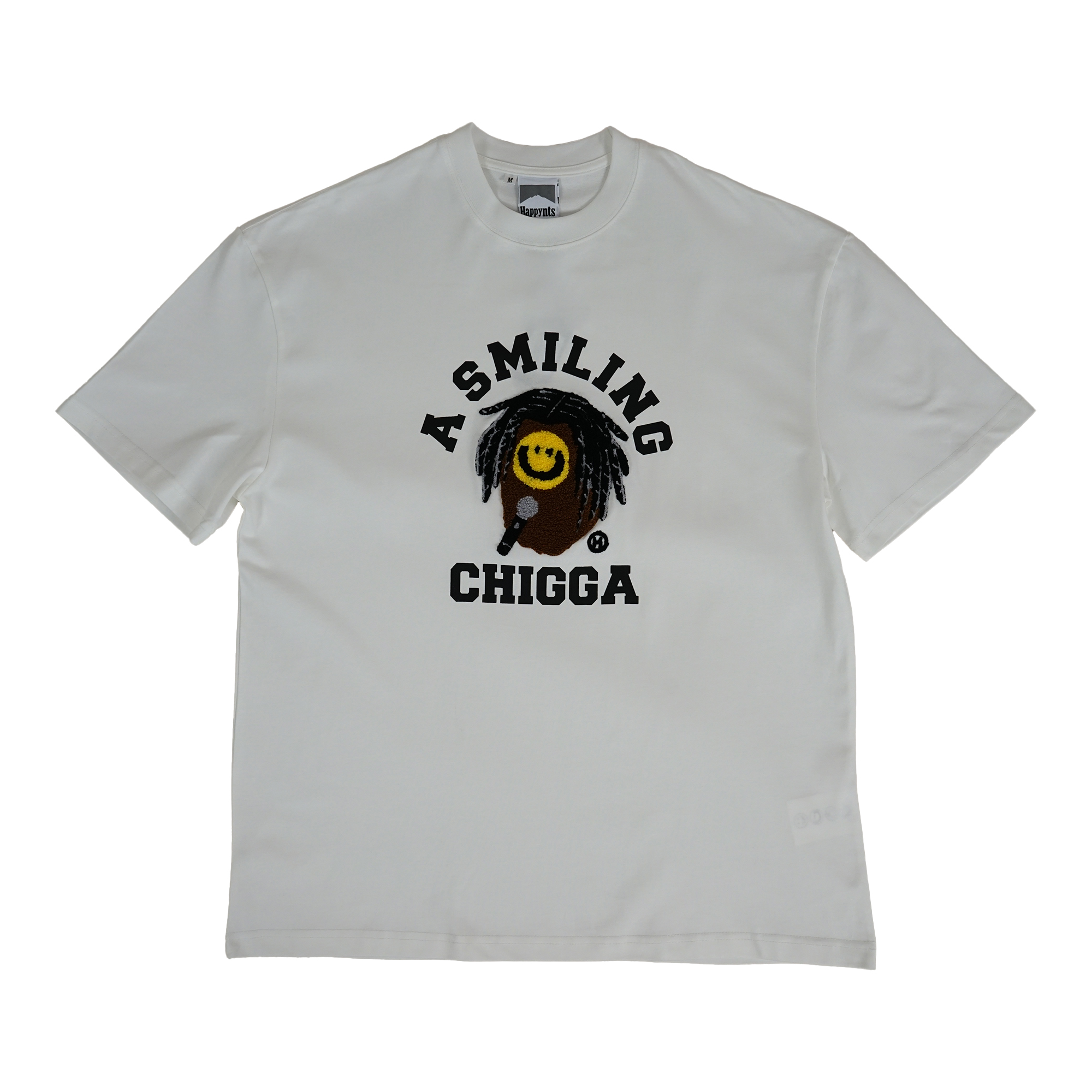 Happynauts Smiling Chigga Emb Tee - White
