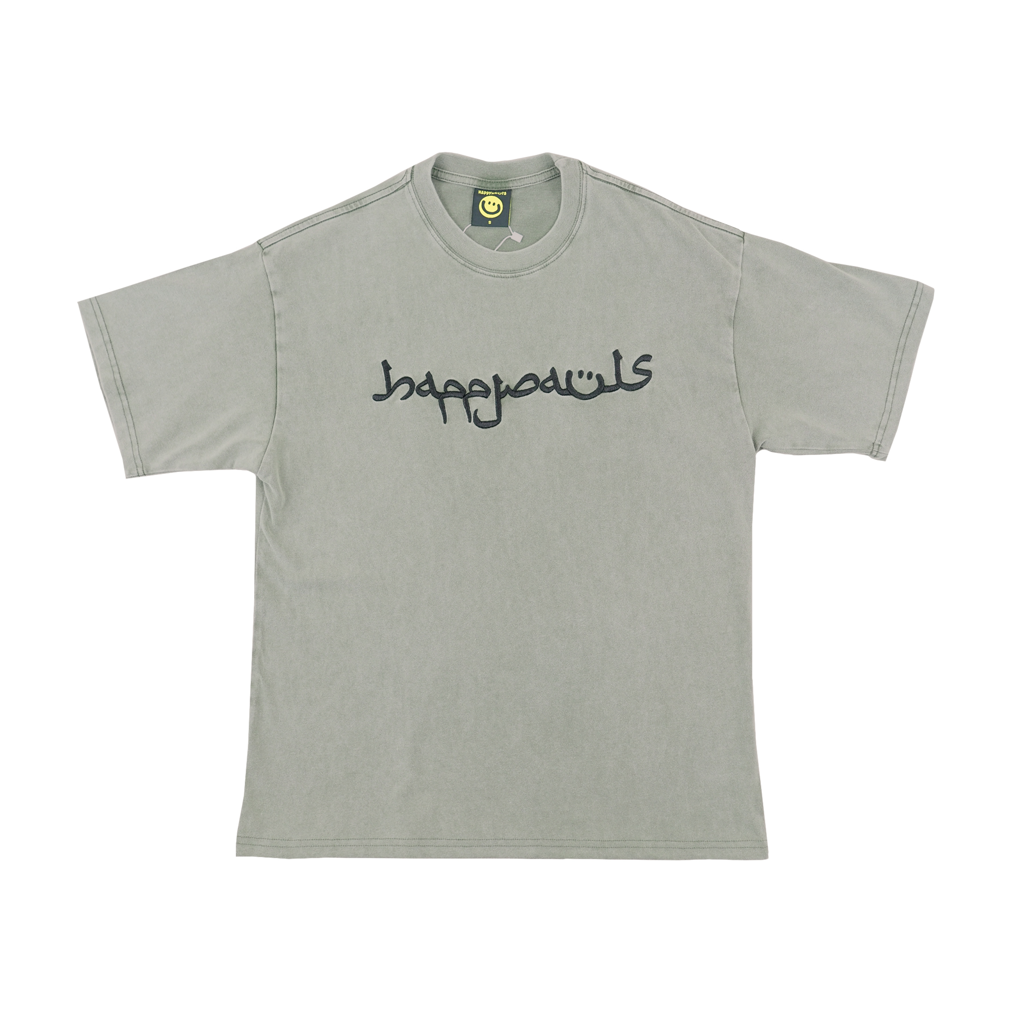 Happynauts Arabic Emb Washed Tee - Olive