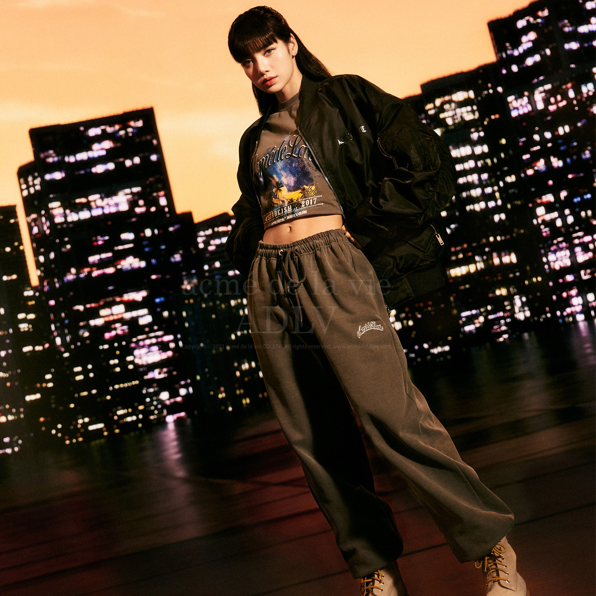 Adlv X Lisa Tropical Script Logo Tee