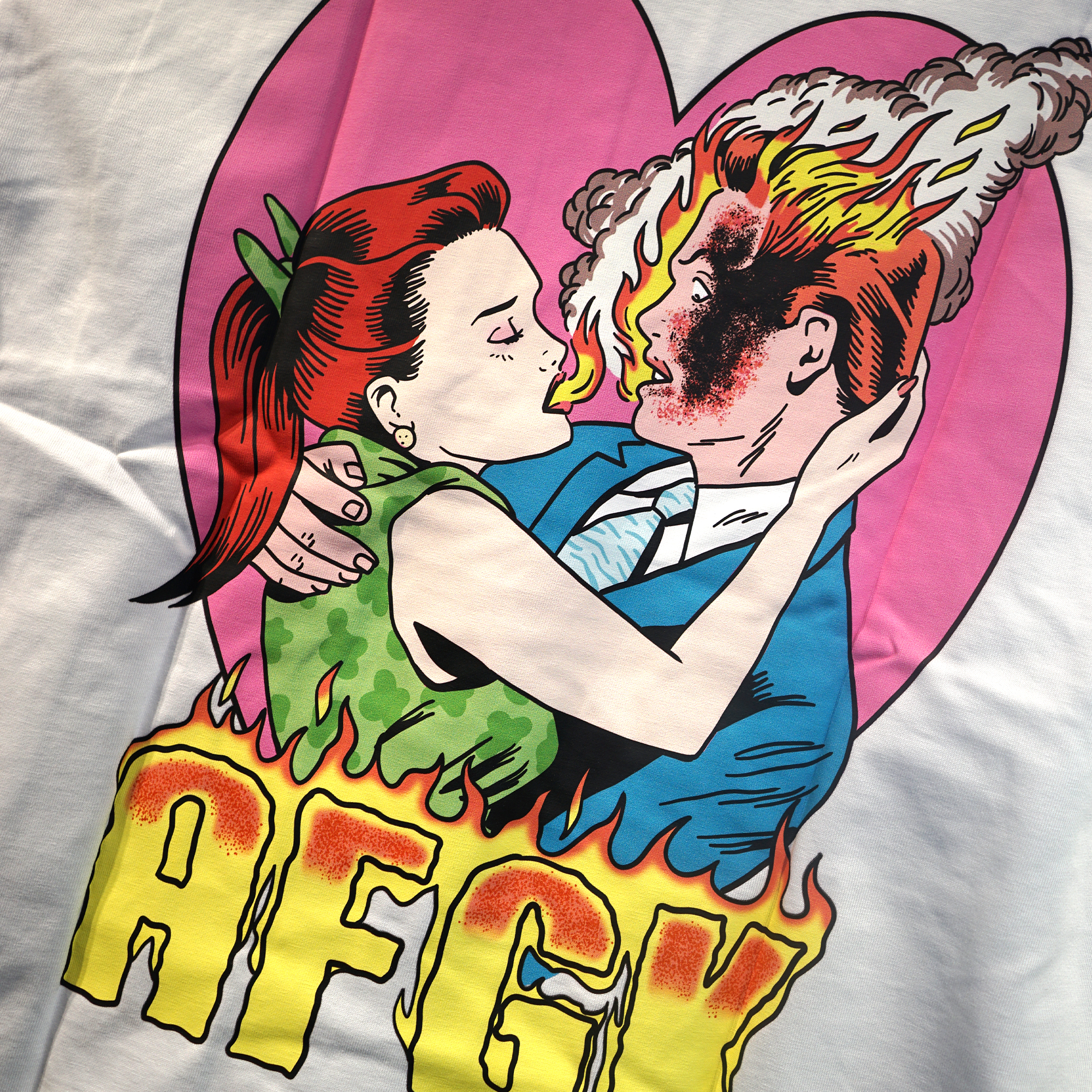 Afgk Burning Love Tee - White