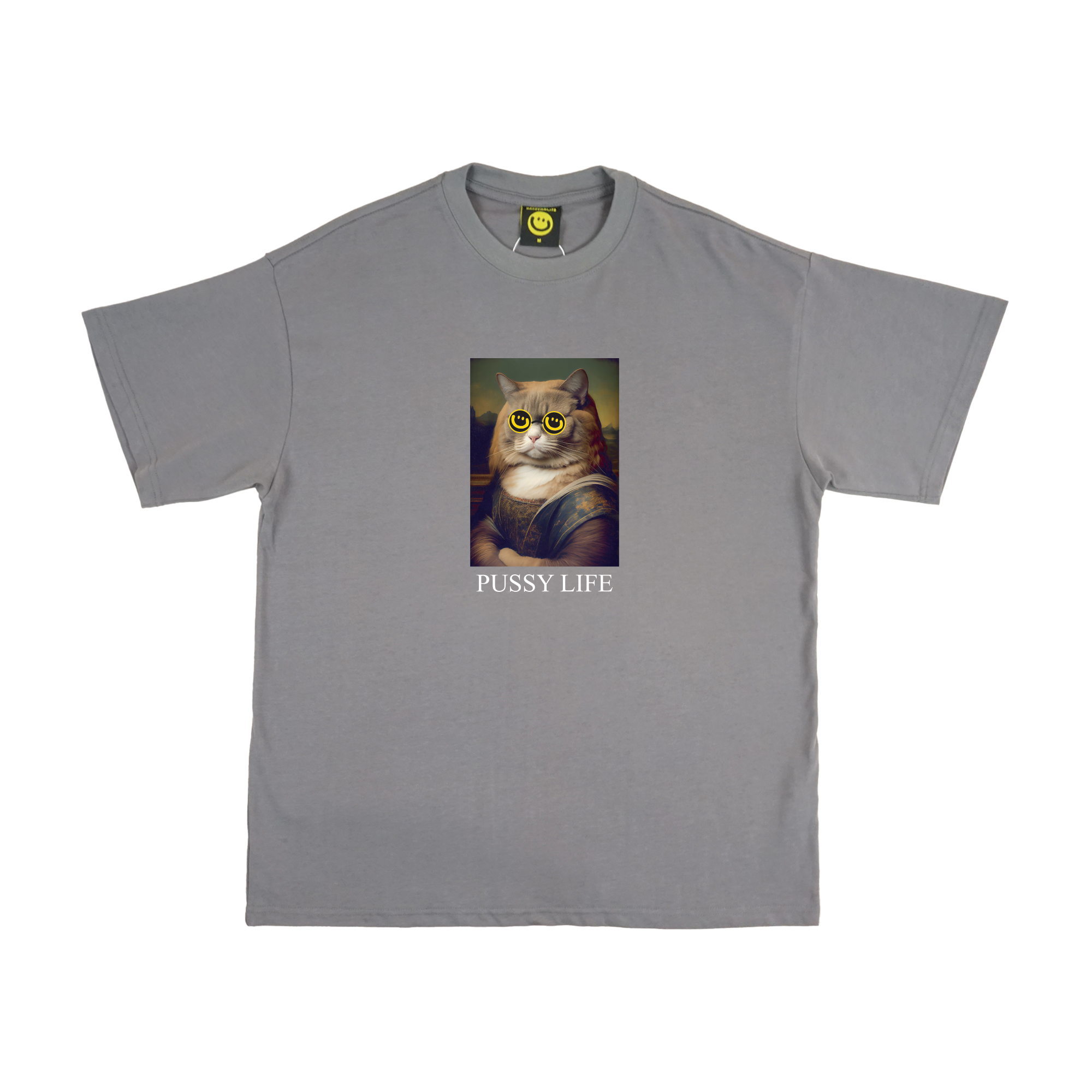 Happynauts Cat Lisa Tee - Cement