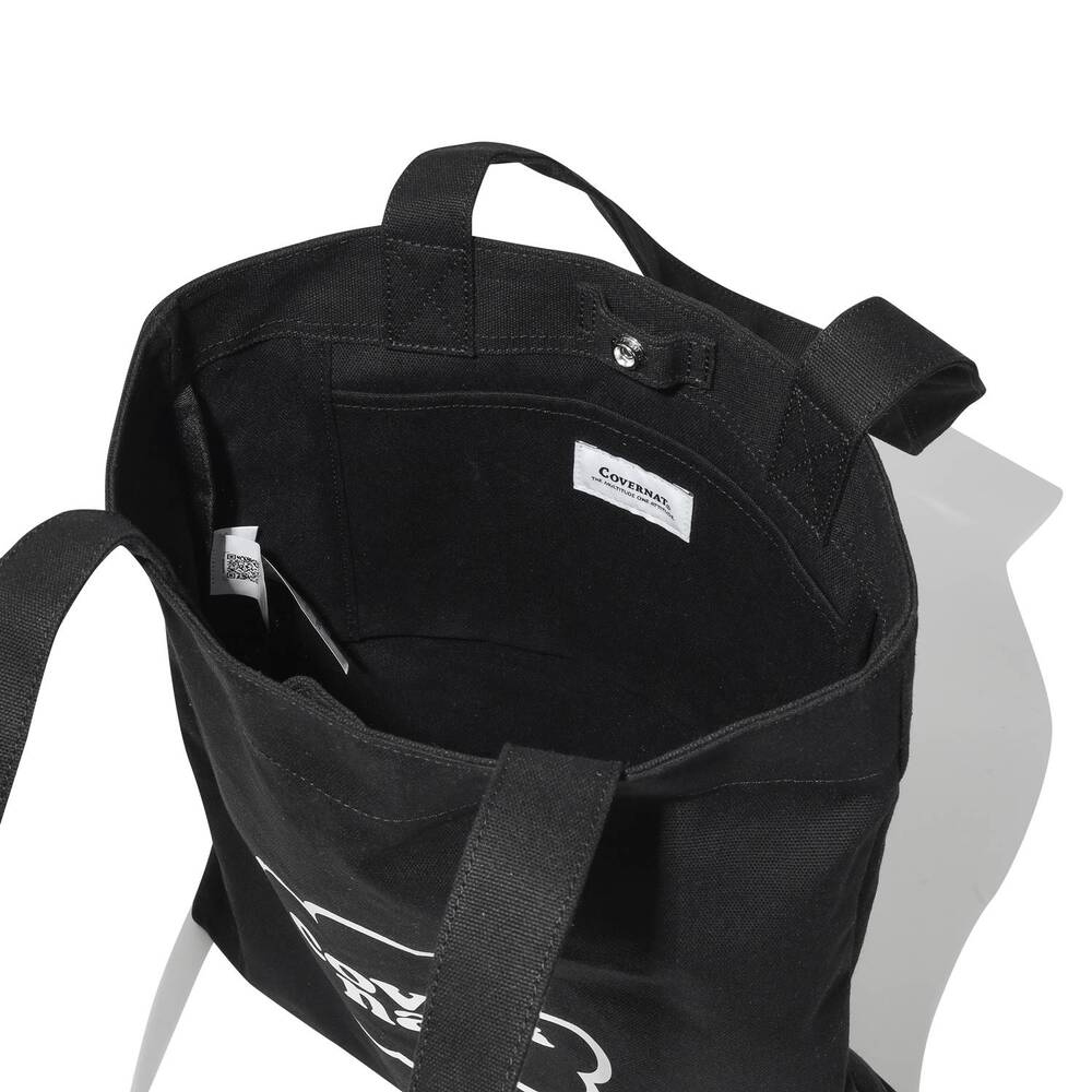 Covernat Clover Heart Canvas Eco Bag - Black